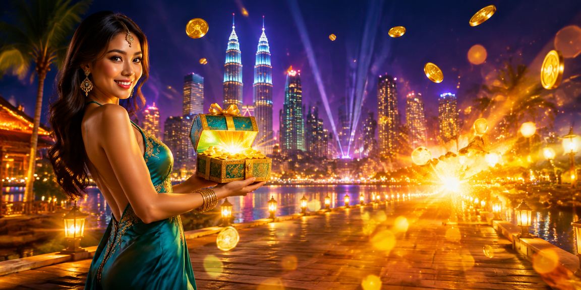 Mesin slot berwarna-warni di Kuala Lumpur